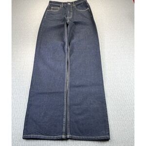 NEW Zara Baggy Wide Leg Women (4) high-rise straight leg hip-hop blue jeans pant